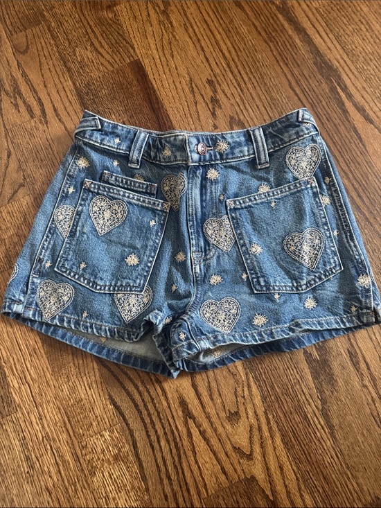 Free People Pants - Free People Bettie Embroidered Denim Shorts NWOT